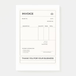 Notas Post-it® invoice