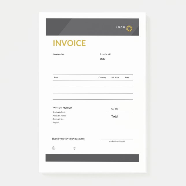 Notas Post-it® invoice (Anverso)