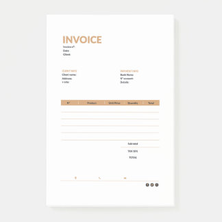 Notas Post-it® invoice