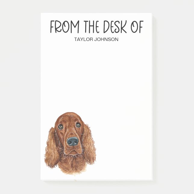 Notas Post-it® Irish Setter Lover (Anverso)
