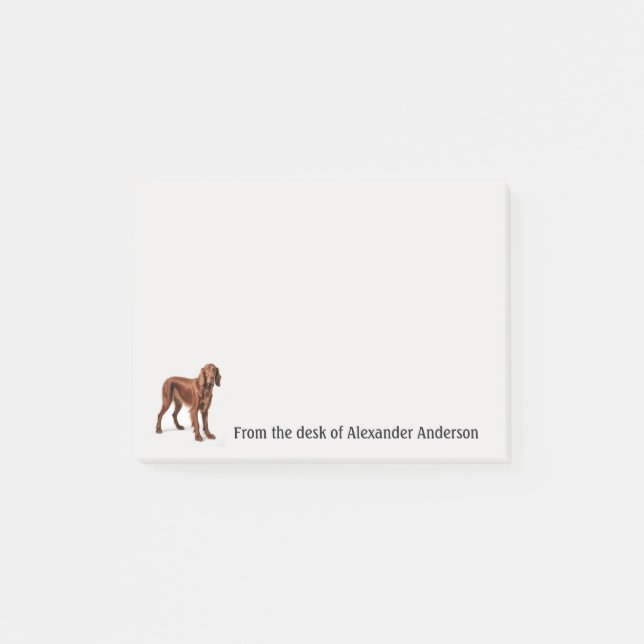 Notas Post-it® Irish Setter Personalizar (Anverso)