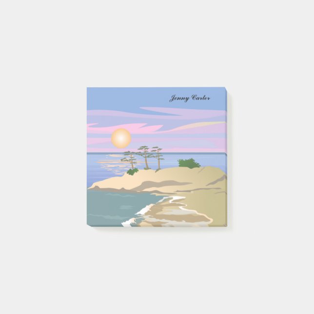 Notas Post-it® Isla de vacaciones 1 personalizada (Anverso)