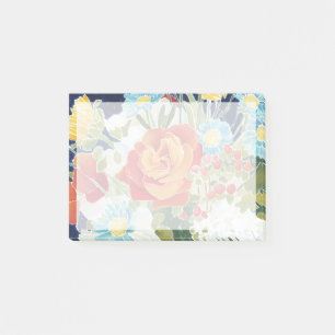 Notas Post-it® IV floral de medianoche