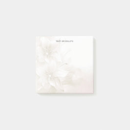 Notas Post-it® Ivory White Flowers Post it Notes