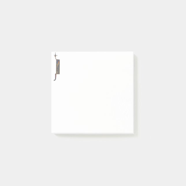 Notas Post-it® J inicial iluminado (Anverso)