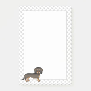 Notas Post-it® Jabalí Perro de Dibujos Animados Dachshund Pelo Du