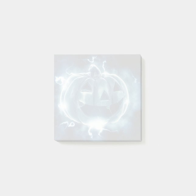 Notas Post-it® jack-o-lantern en la lluvia (Anverso)