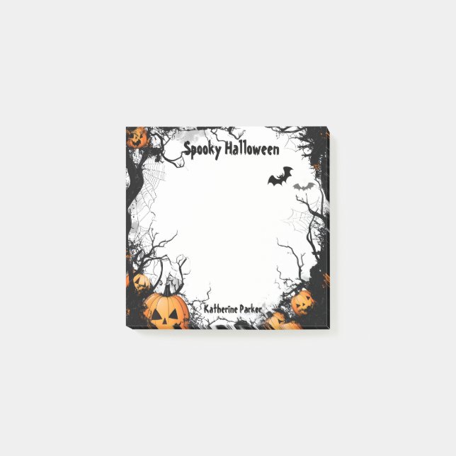 Notas Post-it® Jack O Lantern Spooky Halloween (Anverso)