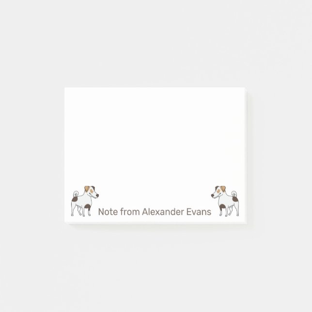 Notas Post-it® Jack Russel Terrier (Anverso)