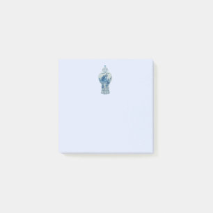 Notas Post-it® Jar de jengibre azul y blanco