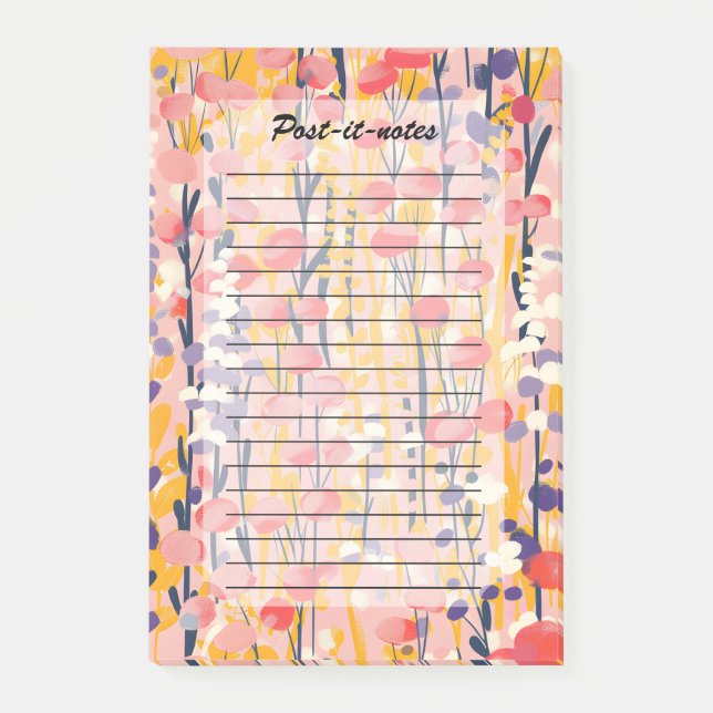 Notas Post-it® Jardín Botánico Floral de Flores Silvestres Modern (Anverso)