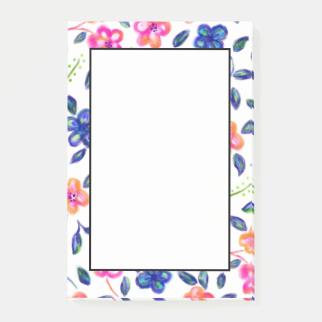 Notas Post-it® Jardín de flores (Anverso)