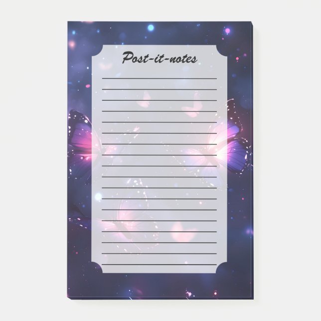 Notas Post-it® Jardín de mariposas nocturnas celestiales (Anverso)