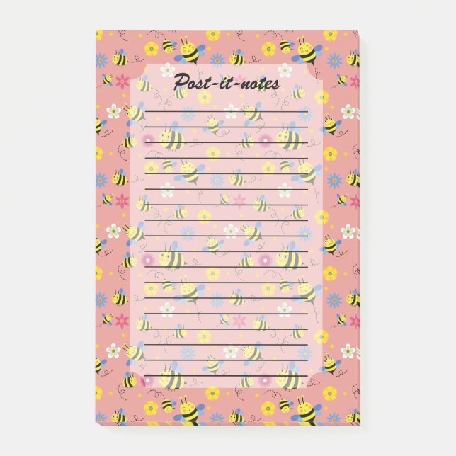 Notas Post-it® Jardín Sweet Bee Blossom (Anverso)