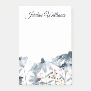 Notas Post-it® Jardines acodados - flores de la acuarela