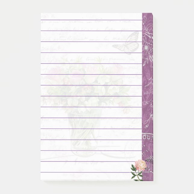 Notas Post-it® Jarrón floral (Anverso)