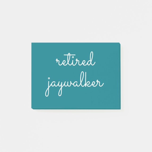 Notas Post-it® Jaywalker jubilado - Sobrios regalos para hombres  (Anverso)