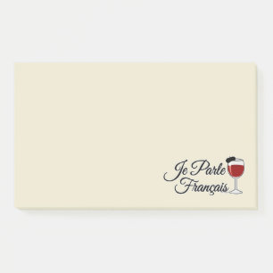 Notas Post-it® Je Parle Francais hablo la boina francesa de la