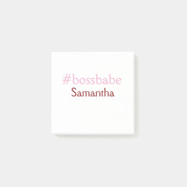 Notas Post-it® Jefa etiqueta rosa claro agregar nombre chica jefa