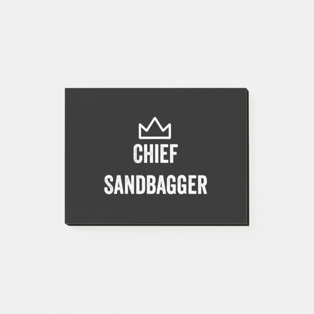 Notas Post-it® Jefe Sandbagger Golf Meme Bjj Chess Sandbag (Anverso)