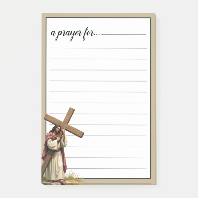 Notas Post-it® Jesus Carrying the Cross War Room Prayer (Anverso)