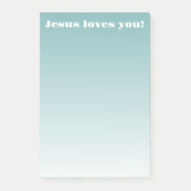 ¡Jesús te ama! | ómbre azul teal
