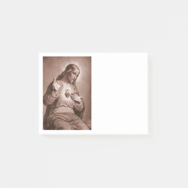 Notas Post-it® Jesús Tocando Su Corazón (Anverso)