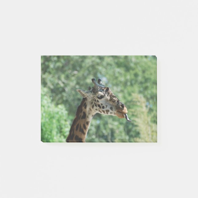 Notas Post-it® Jirafa con una lengua larga (Anverso)