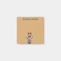 jirafa divertida y fondo marrón,personalizado