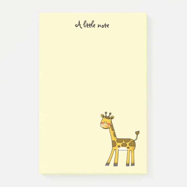 Notas Post-it® jirafa linda (Anverso)