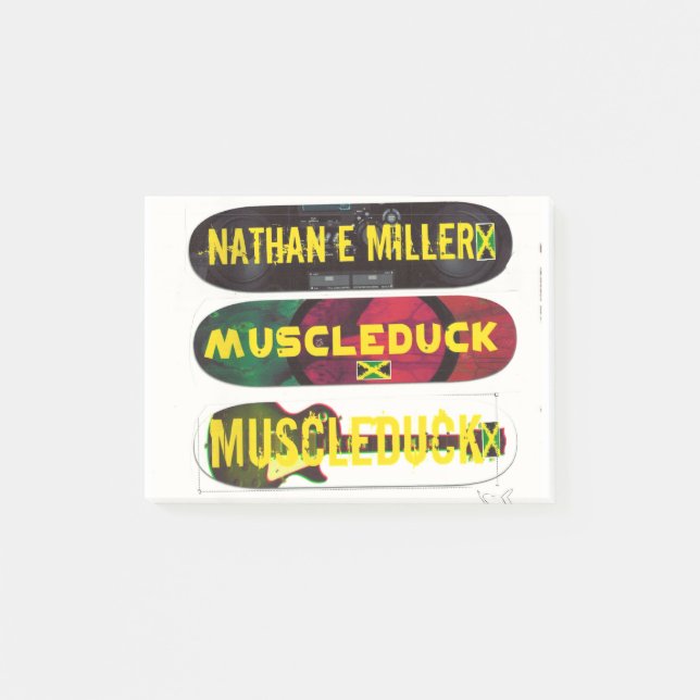 NOTAS POST-IT® JMT SKATEBOARD GROUP MERCH (Anverso)