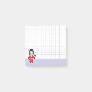 Notas Post-it® Jorogumo- Araña Yokai Japonesa Cuadrícula Púrpura
