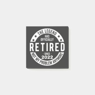 Notas Post-it® jubilación divertida, jubilado, bombero retirado,