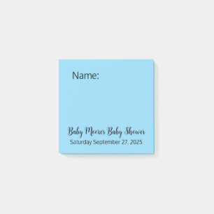Notas Post-it® Juego de Baby Shower minimo simple de diversión az