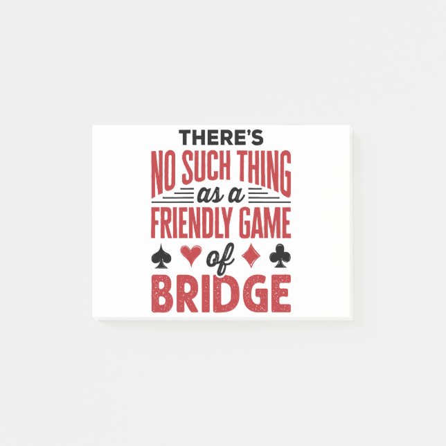 Notas Post-it® Juego de puentes no hay nada tan amigable (Anverso)