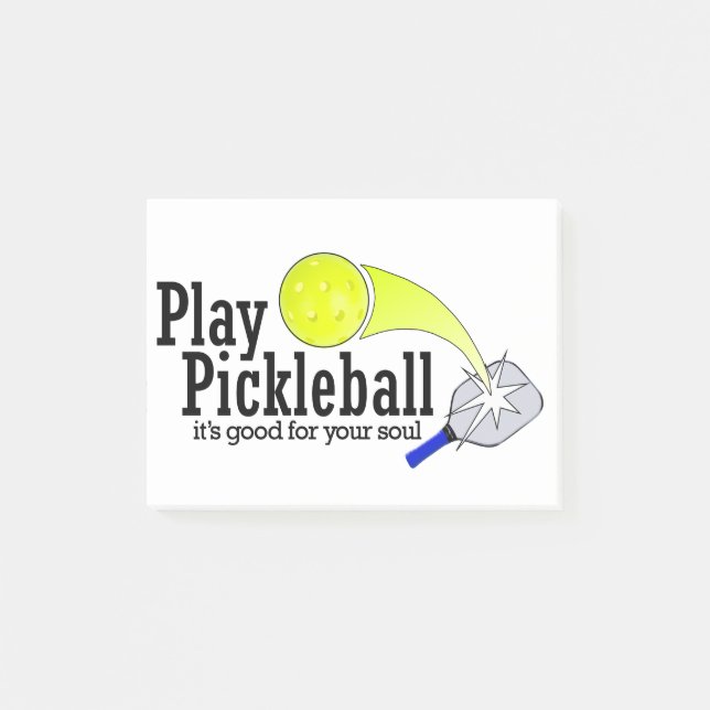 Notas Post-it® Juego Pickleball su bueno para su alma (Anverso)