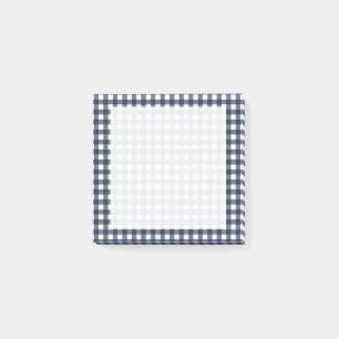 Notas Post-it® Jugada de verificación de Gingham Blue