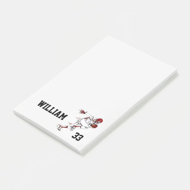 Notas Post-it® Jugador de fútbol (En perspectiva)