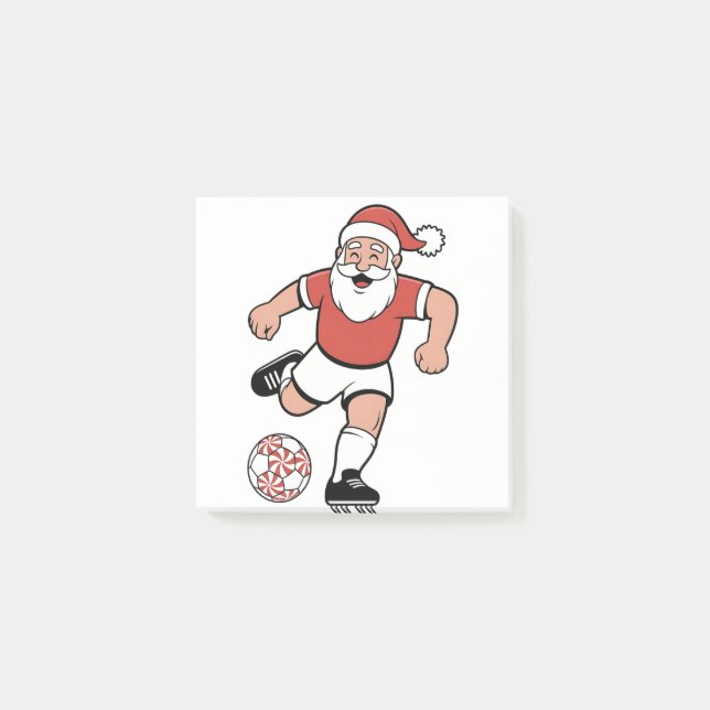 Notas Post-it® Jugador de Navidades de fútbol de Santa Sede (Anverso)