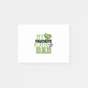 Notas Post-it® Jugador de tenis   Mi jugador favorito me llama pa