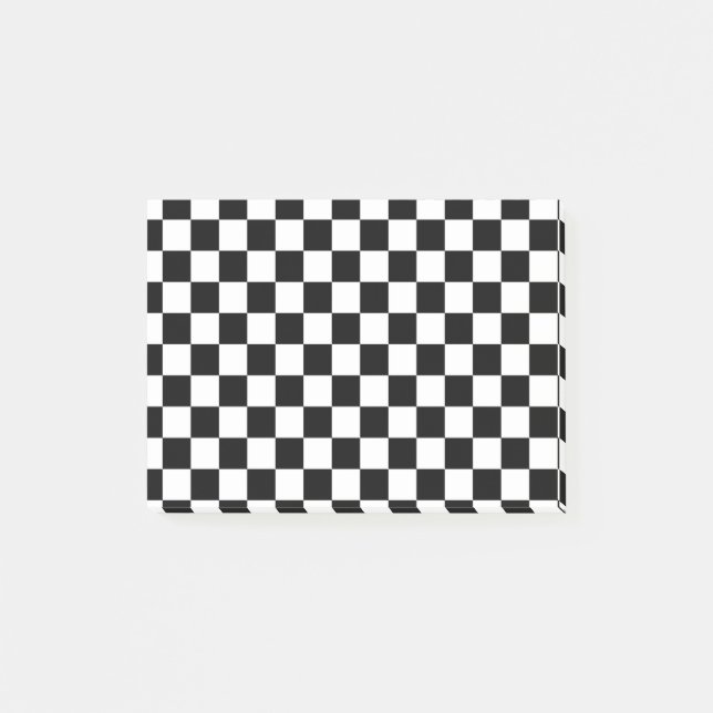 Notas Post-it® Jugadores de ajedrez negro y blanco (Anverso)