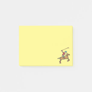 Notas Post-it® Jugando polo a caballo y jinete