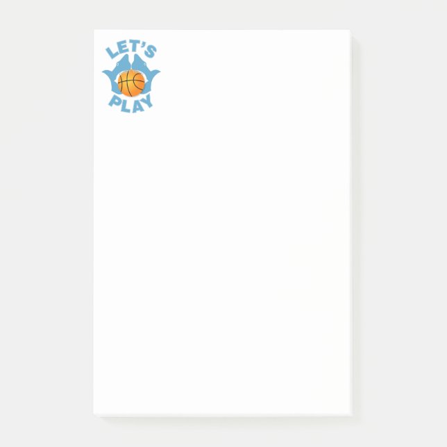 Notas Post-it® Juguemos al baloncesto (Anverso)