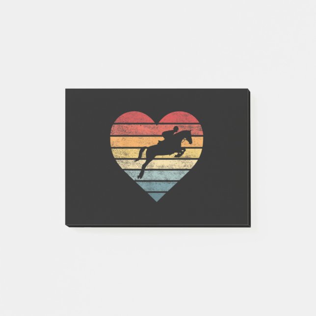 Notas Post-it® Juguete de caballos Retro Sunset Lover (Anverso)