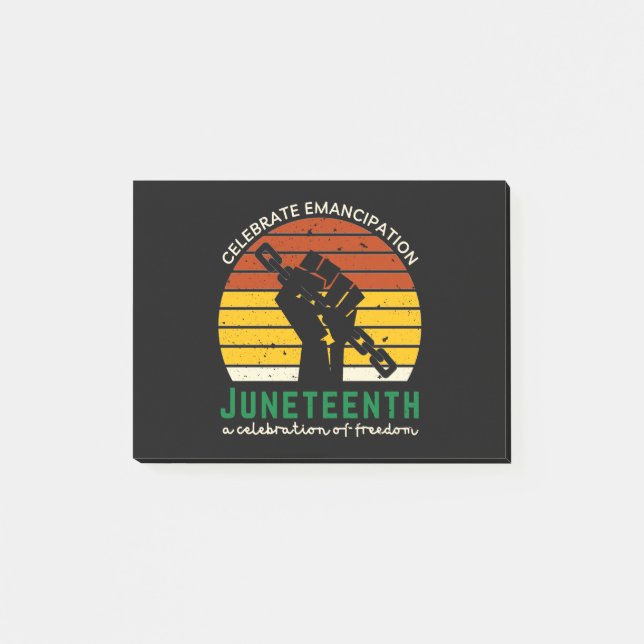 Notas Post-it® Juneteenth Celebrating Freedom (Anverso)