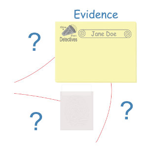 Notas Post-it® Junta para la resolución de crímenes misteriosos