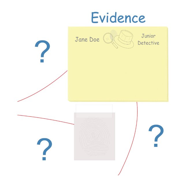 Notas Post-it® Junta para la resolución de crímenes misteriosos (Subido por el creador)