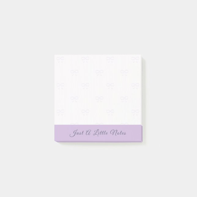 Notas Post-it® Just A Little Note Lilac Bow Watermark (Anverso)