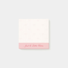 Notas Post-it® Just A Little Note Pink Bow Watermark