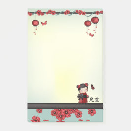 Notas Post-it® Kaiko el "niño" kokeshi